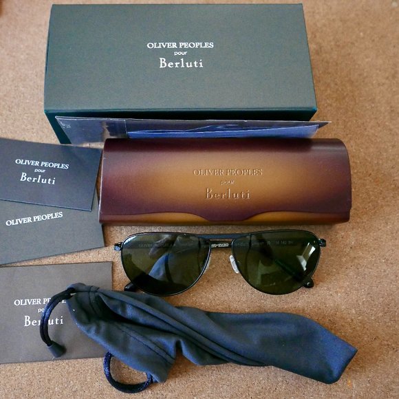 Oliver Peoples Pour Berluti Conduit Street aviator Sunglasses